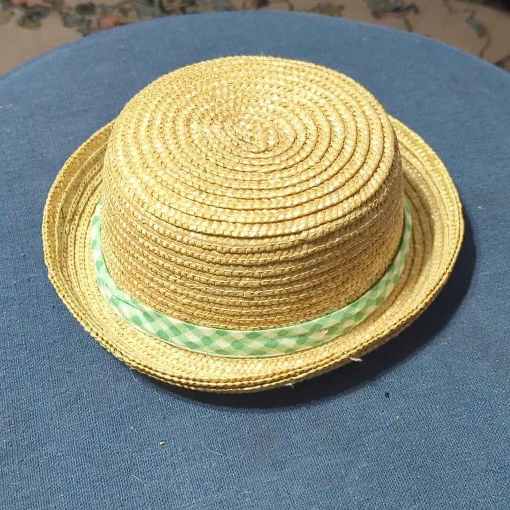 Vintage Classic Structured Straw‎ Hat, EUC, Size Medium
